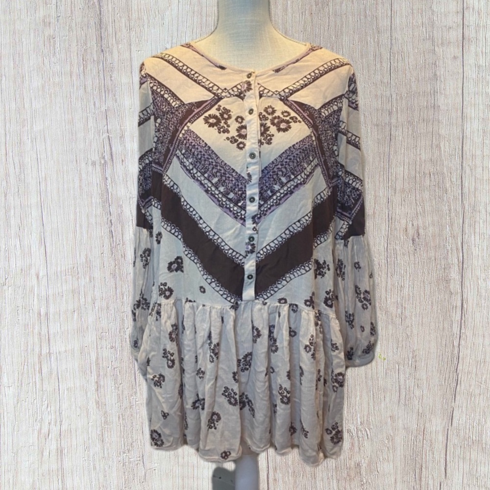 Free People Long Sleeve Boho Dress